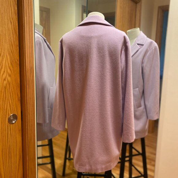 Violet Halogen Wool Blend Coat. 1 Button. Small - Picture 4 of 10
